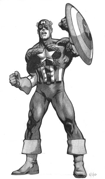 355x603 Superhero Pencil Sketches On Behance - Superhero Sketch