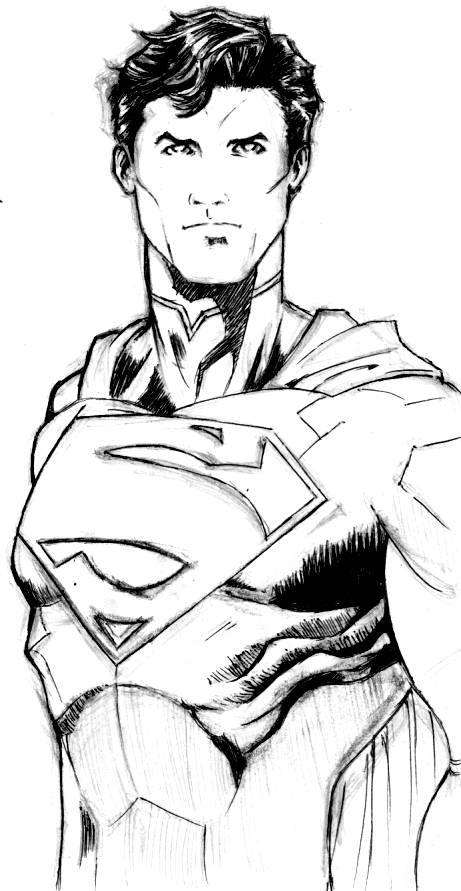 461x891 Collection Of Superman Cartoon Drawing Face High Quality - Superman Cartoon Sketch
