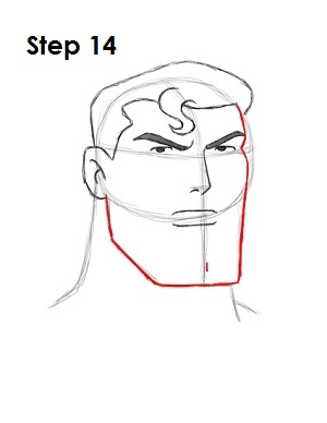 300x388 How To Draw Superman - Superman Cartoon Sketch