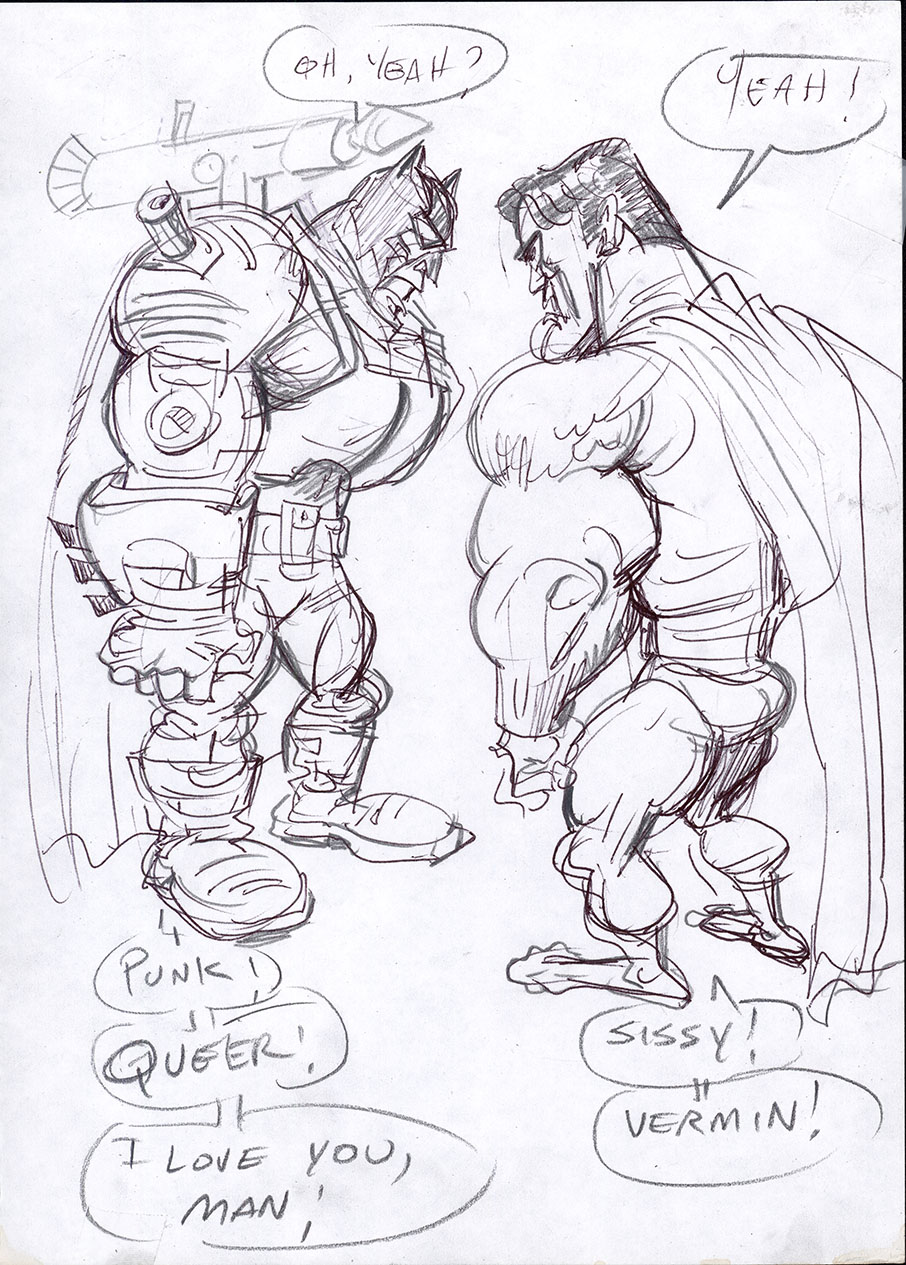 906x1265 Jim Smith Cartoons - Superman Cartoon Sketch