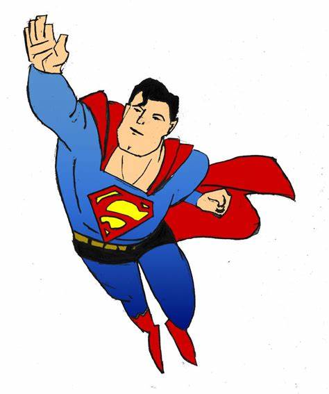474x567 Superman Cartoon Drawing. Superman Clipart Black And White - Superman Cartoon Sketch