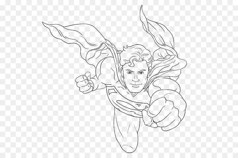 900x600 Superman Logo Drawing Sketch - Superman Cartoon Sketch