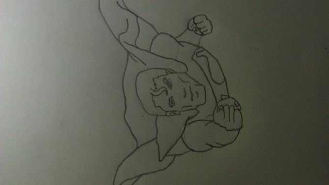 670x377 How To Draw Superman 13 Steps (With Pictures) - Superman Face Sketch