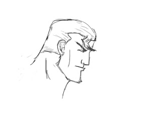 320x246 Superman Head Sketch Antonio Nikoloski - Superman Face Sketch