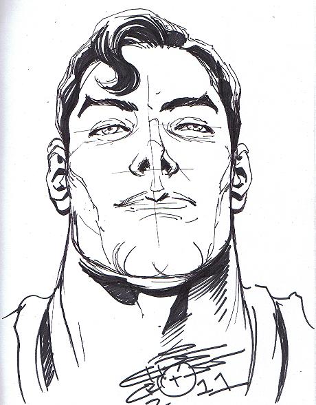 460x588 Closet Optimist Superman @ 75 My Sketches (Part Two) - Superman Face Sketch