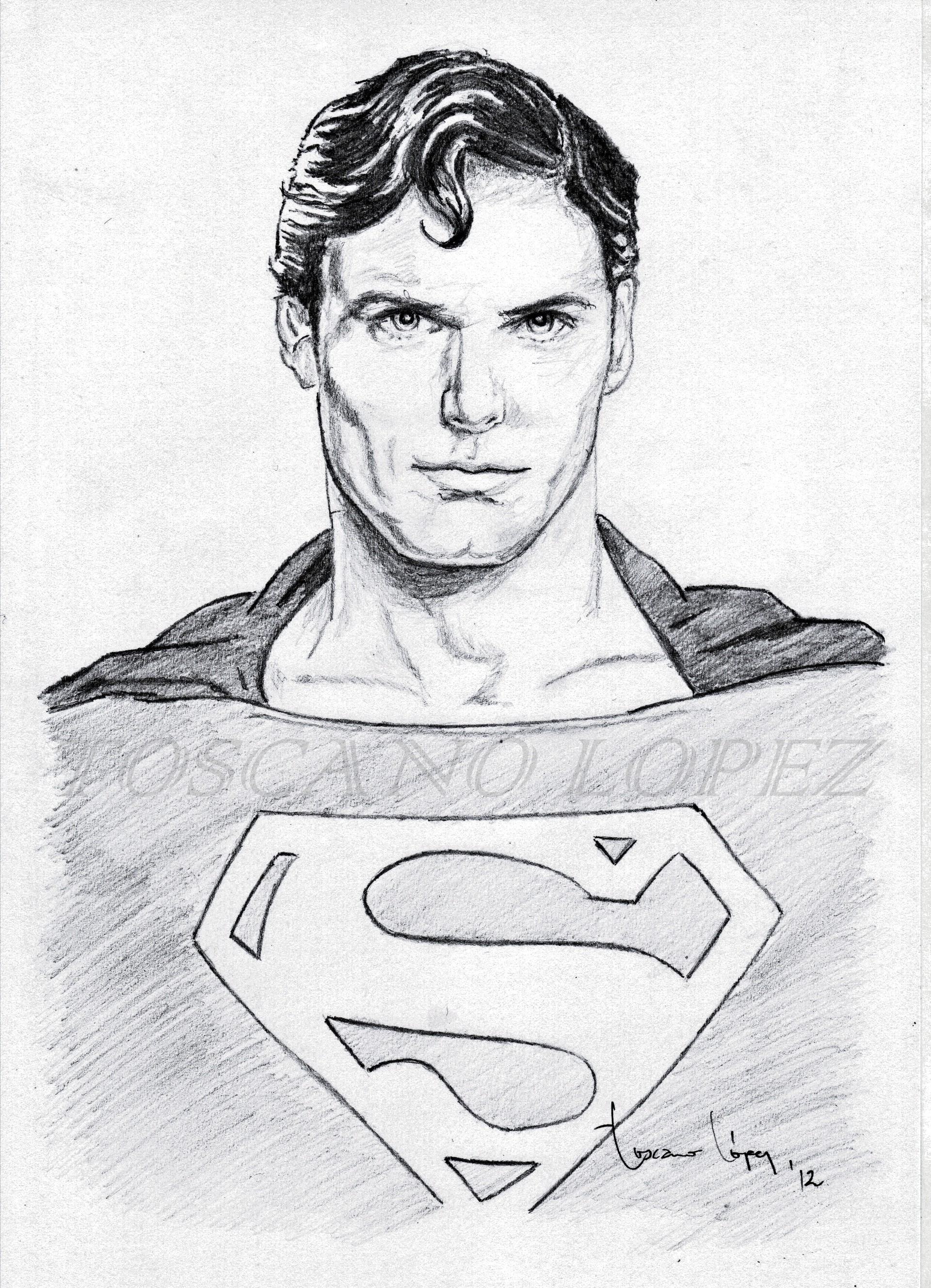 Superman Face Sketch at Explore collection of