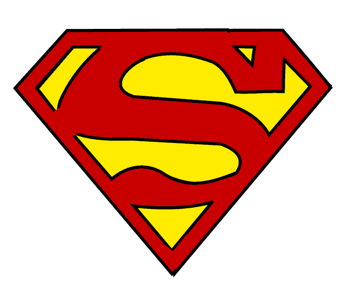 678x600 How To Draw Superman Logo Easy Step By Step Drawing Guides - Superman Logo Sketch