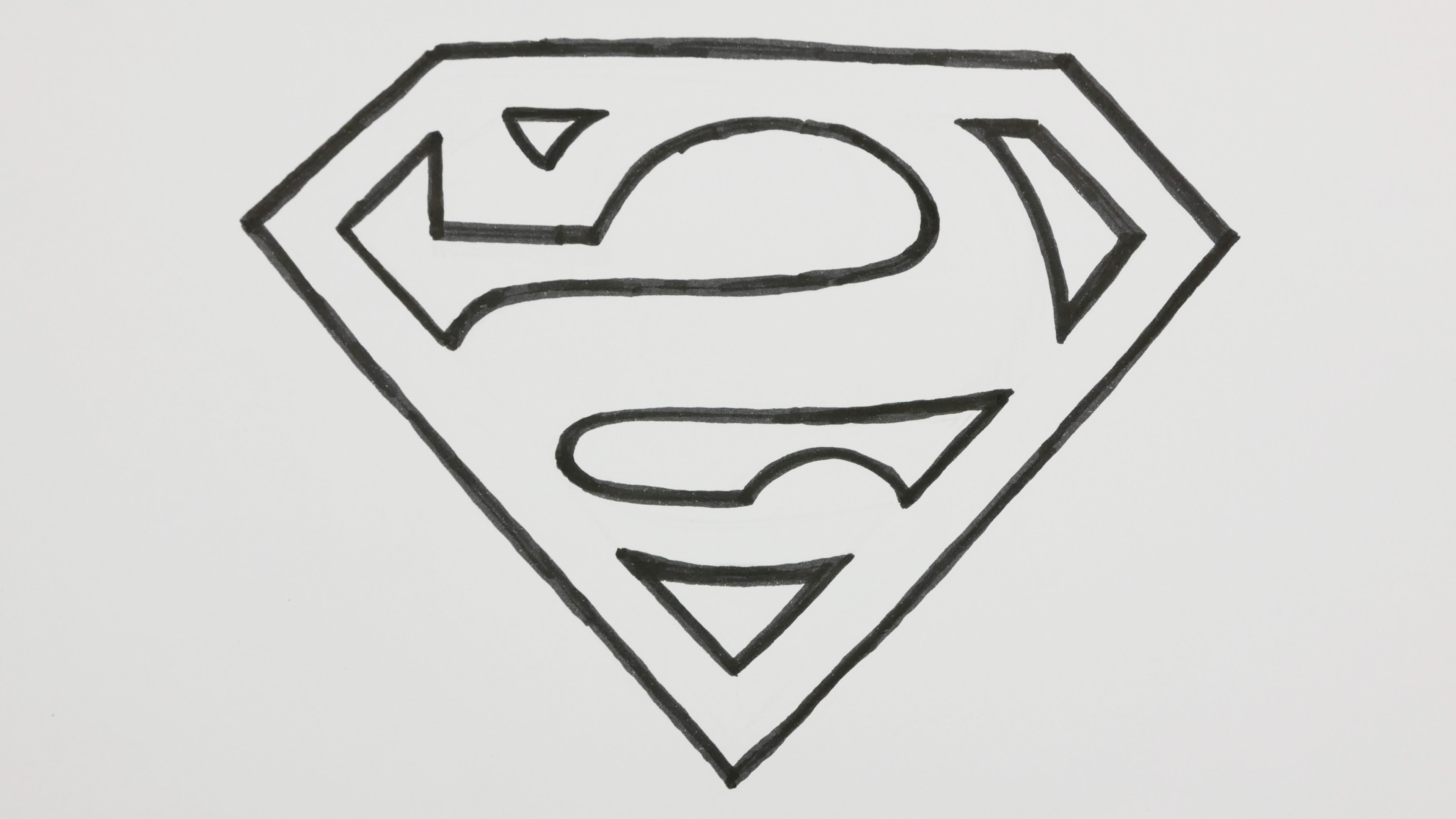 Superman Logo Sketch at PaintingValley.com | Explore collection of ...