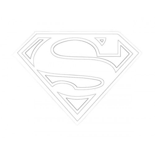500x500 Superman Logo Sketch For Canvas Painting - Superman Logo Sketch