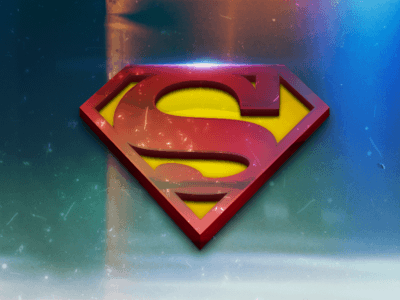 400x300 Superman Flare Logo Sketch Freebie - Superman Logo Sketch