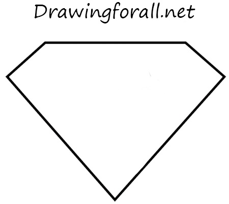 450x400 Drawn Symbol Superman 3459259 - Superman Logo Sketch