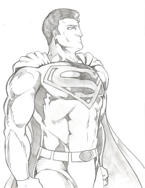 Superman Pencil Sketch at PaintingValley.com | Explore collection of ...