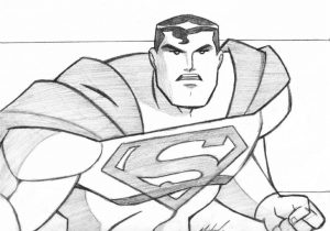 300x210 Superman Sketch Drawing - Superman Sketch
