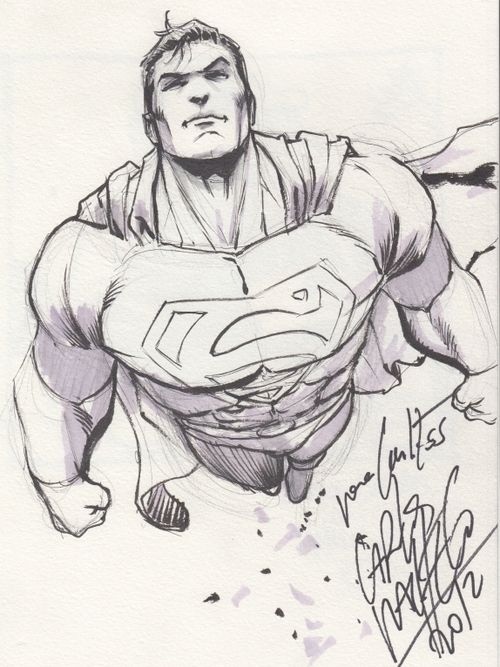 500x667 Superman Sketch By Carlos Pacheco Illustrators + Comics - Superman Sketch