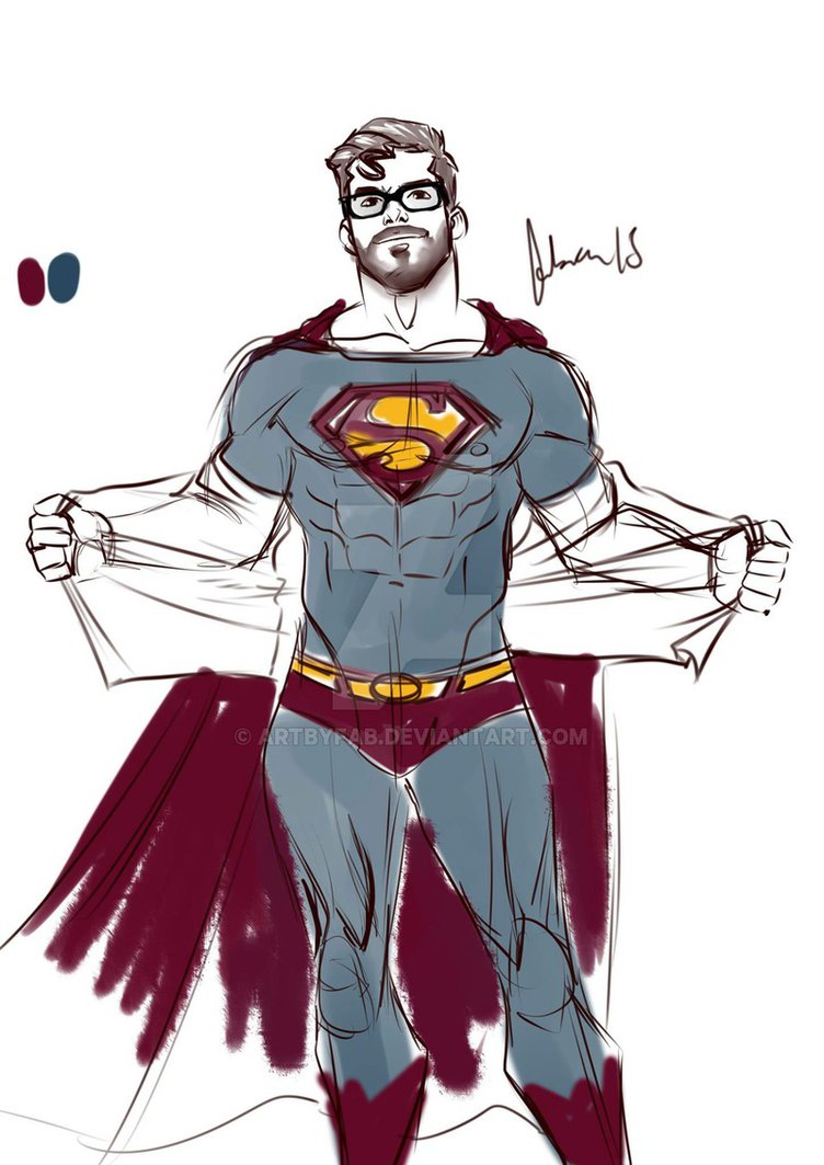 752x1063 Image - Superman Sketch Art