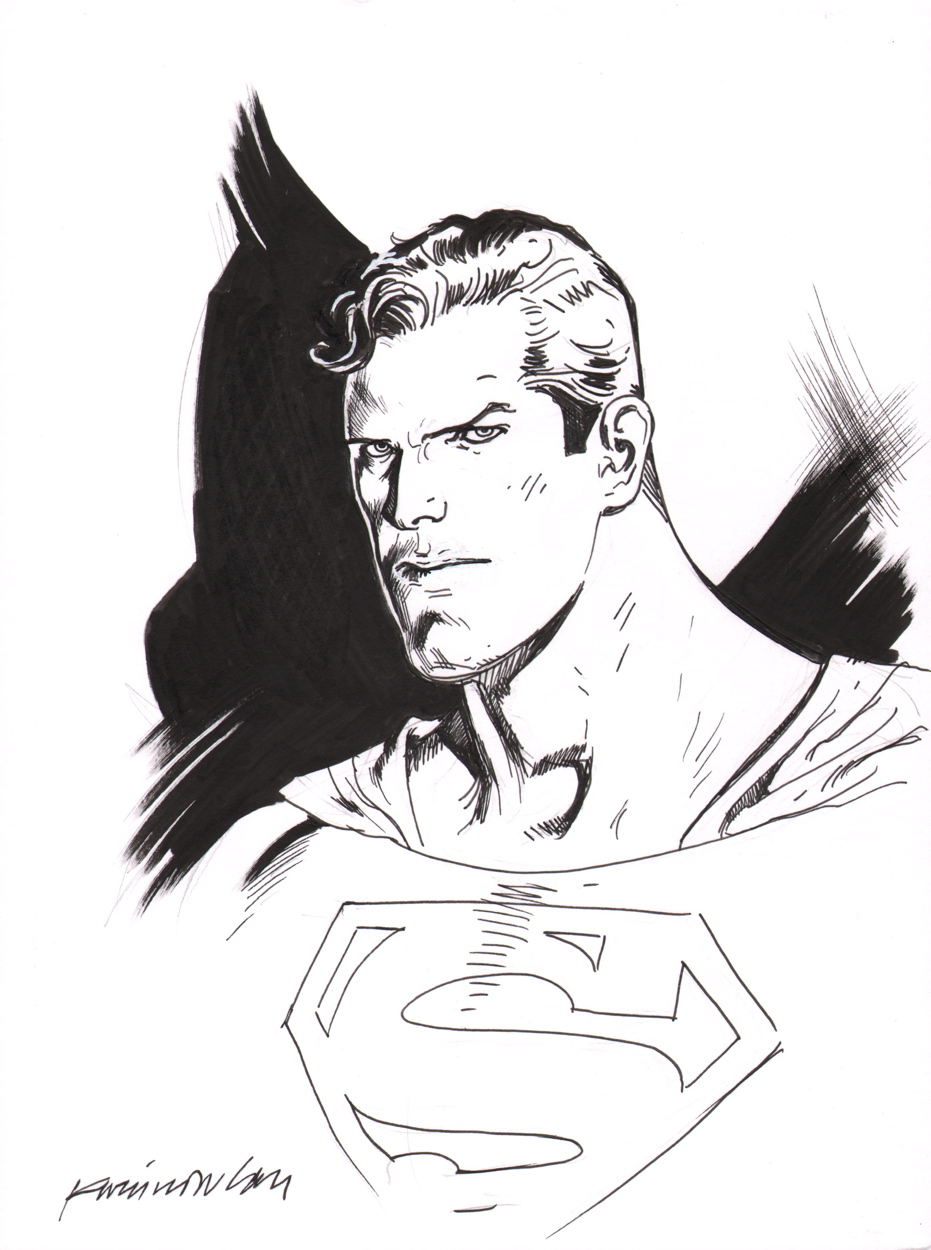 Superman Sketch Art at PaintingValley.com | Explore collection of ...