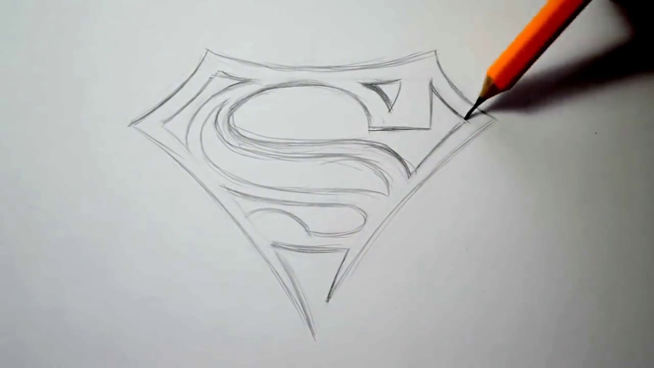 1280x720 How To Draw Superman Logo Tribal Tattoo Design Style 2017 - Superman Sketch Logo