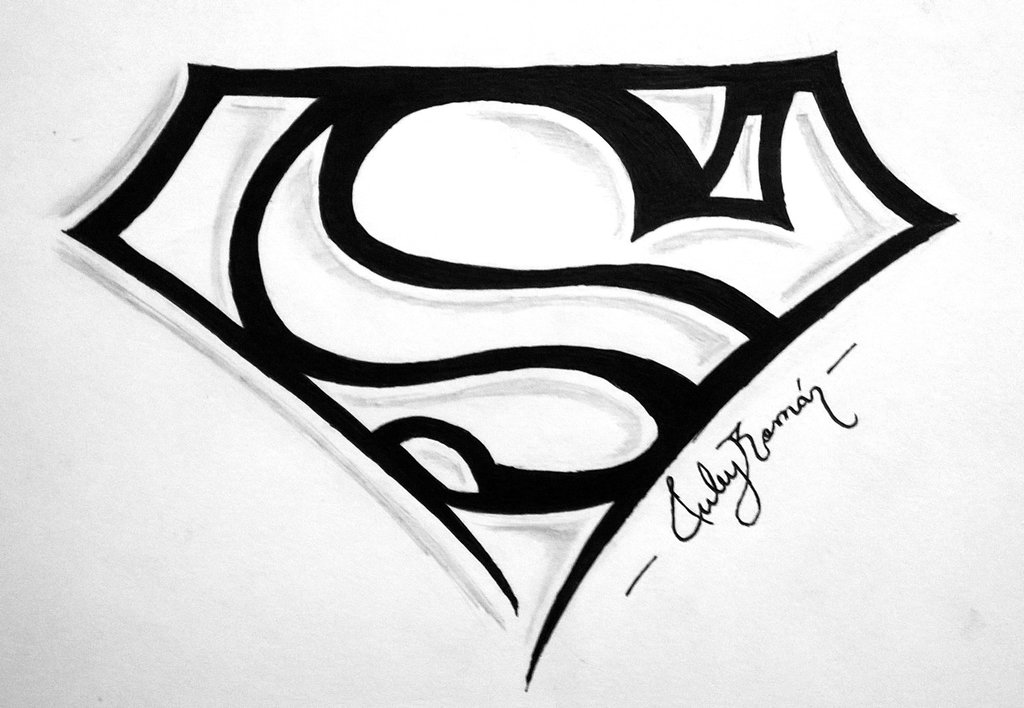1024x708 Superman Logo Tribal By Suleyroman99 - Superman Sketch Logo