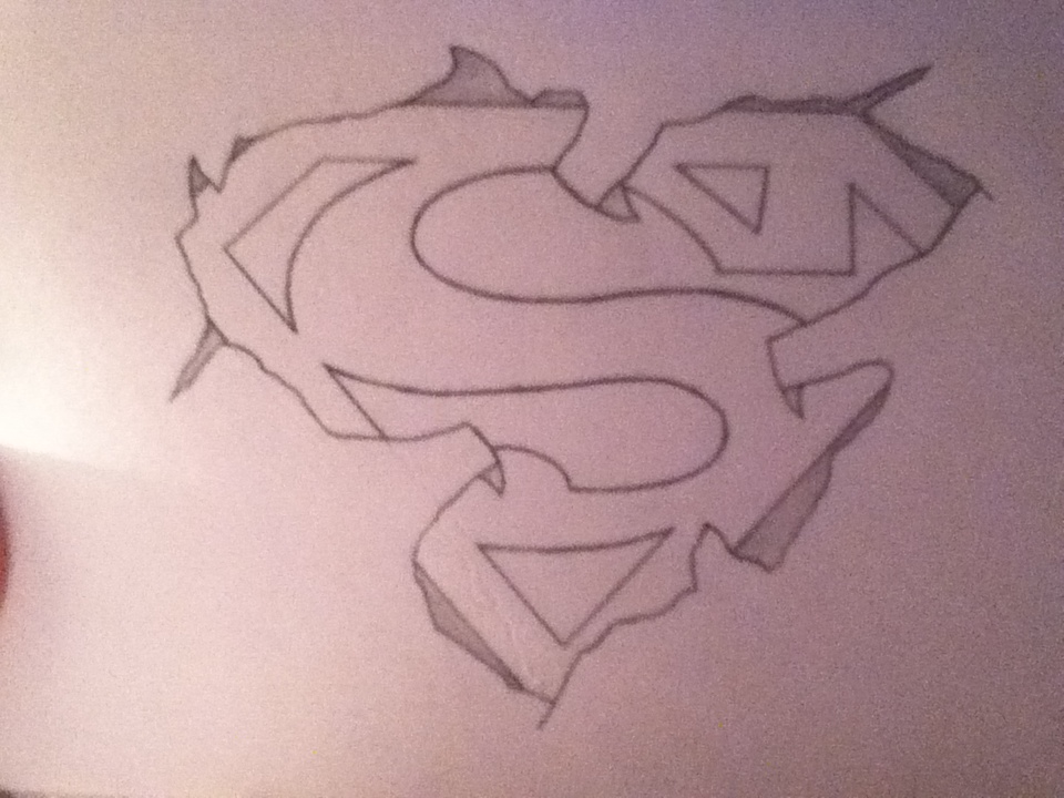 960x720 Superman Logo, Wallpapers, Hd Images, Vectors Free Download - Superman Sketch Logo
