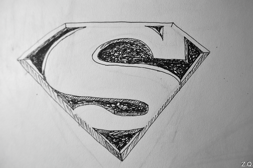 1024x683 Superman Symbol By Sciencefreako - Superman Symbol Sketch