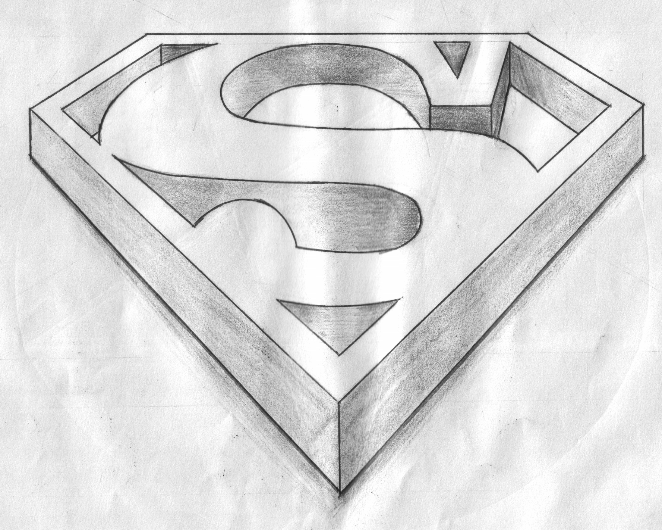 Superman Symbol Sketch At Paintingvalley Com Explore Collection Of