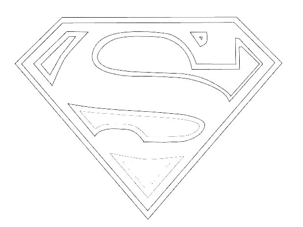 618x463 Superhero Symbols Coloring Pages Avonrussia - Superman Symbol Sketch
