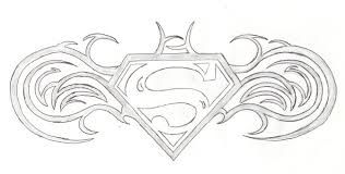 316x160 Superman Logo Sketch - Superman Symbol Sketch