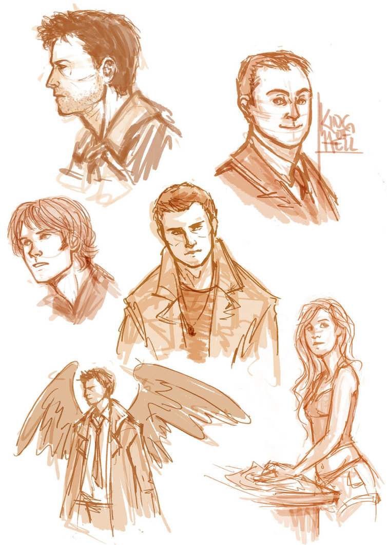 754x1060 Supernatural Sketches 2.2.12 By Anaeolist - Supernatural Sketches