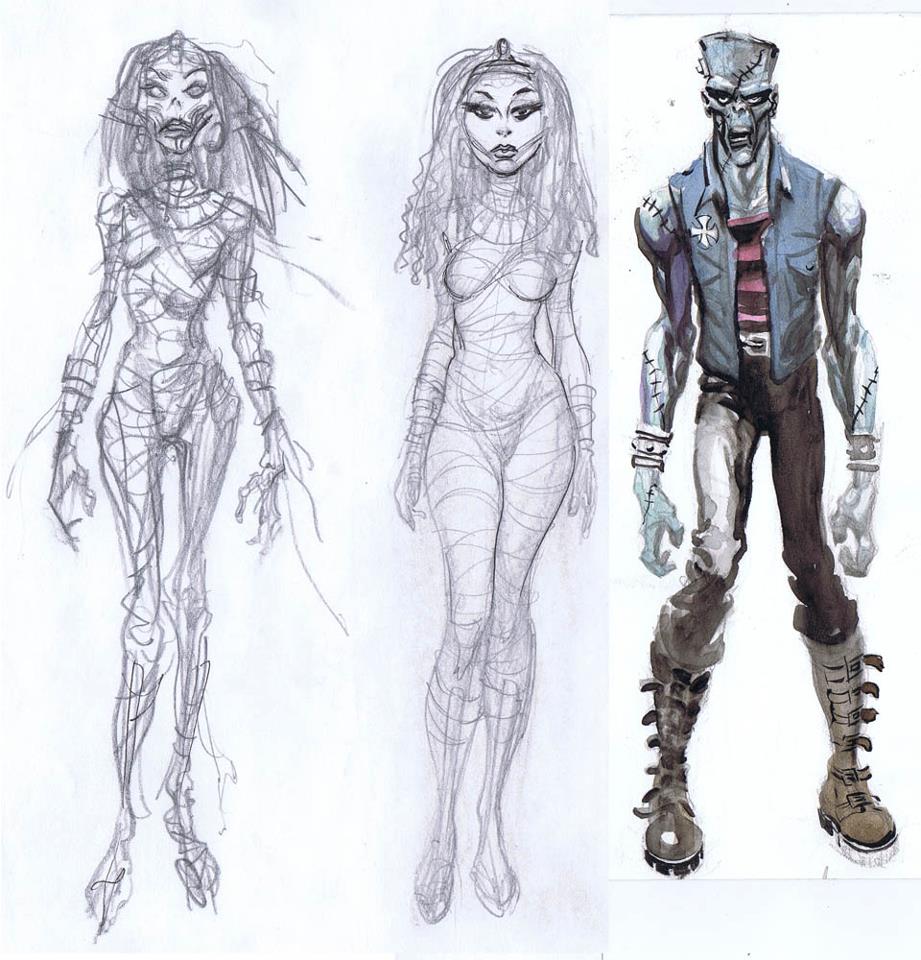 921x960 Character Sketches For Legion Of The Supernatural - Supernatural Sketches