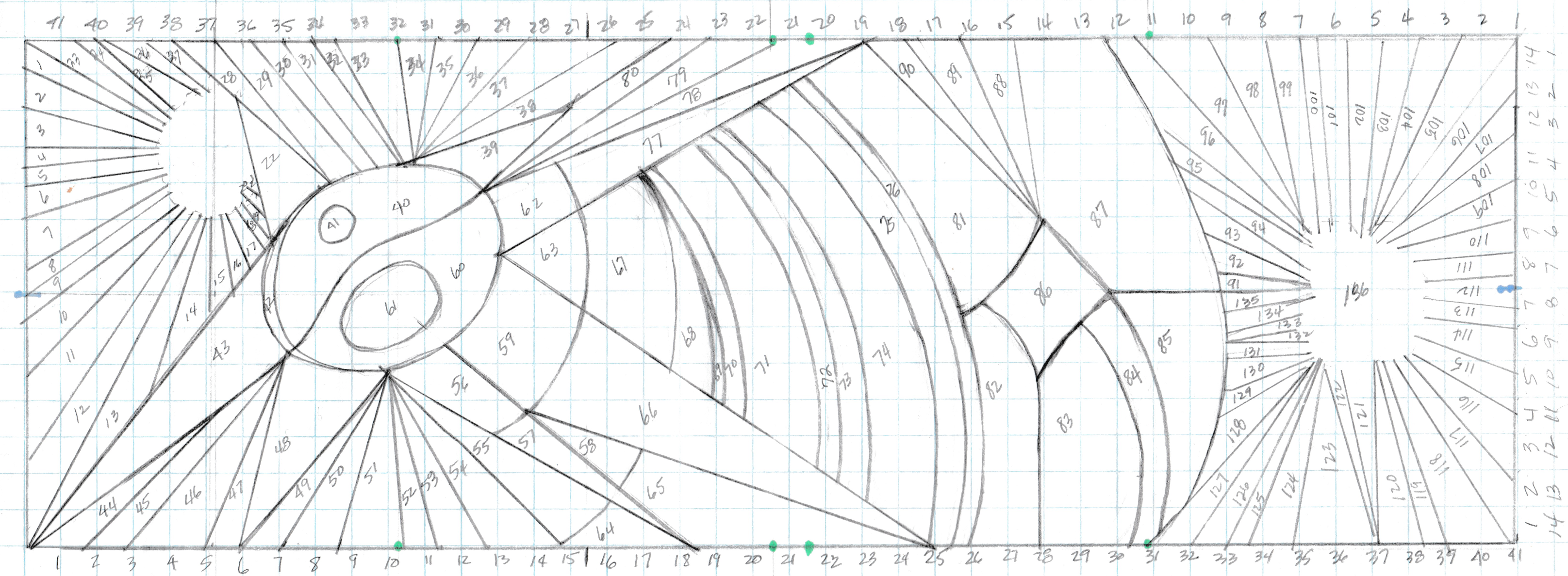3231x1188 Supernova Quilt Cj Dow Studio - Supernova Sketch
