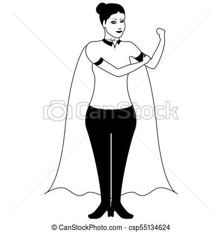 450x470 Isolated Superwoman Cartoon Character Sketch. Vector... Vector - Superwoman Sketch