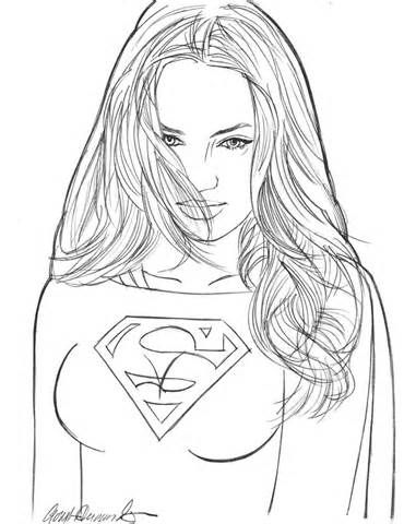 370x480 Superwoman Coloring Pages - Superwoman Sketch