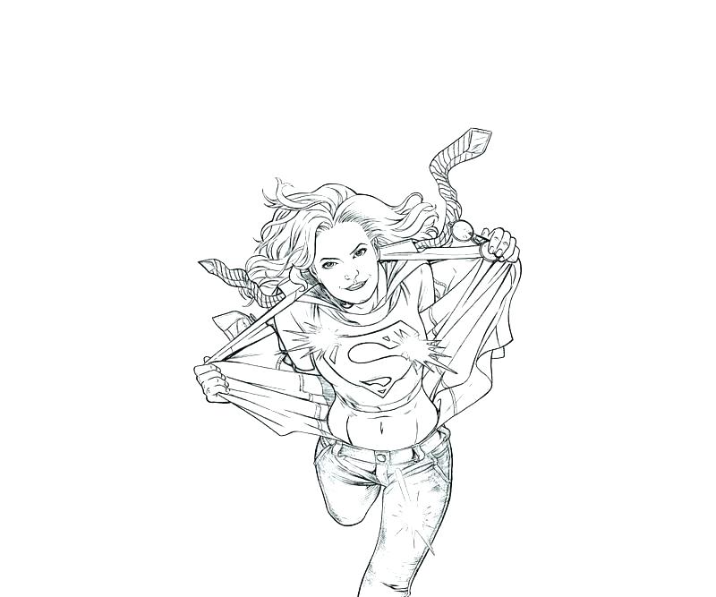 800x667 Superwoman Coloring Pages Free Pics Of Superhero Drawing Superman - Superwoman Sketch