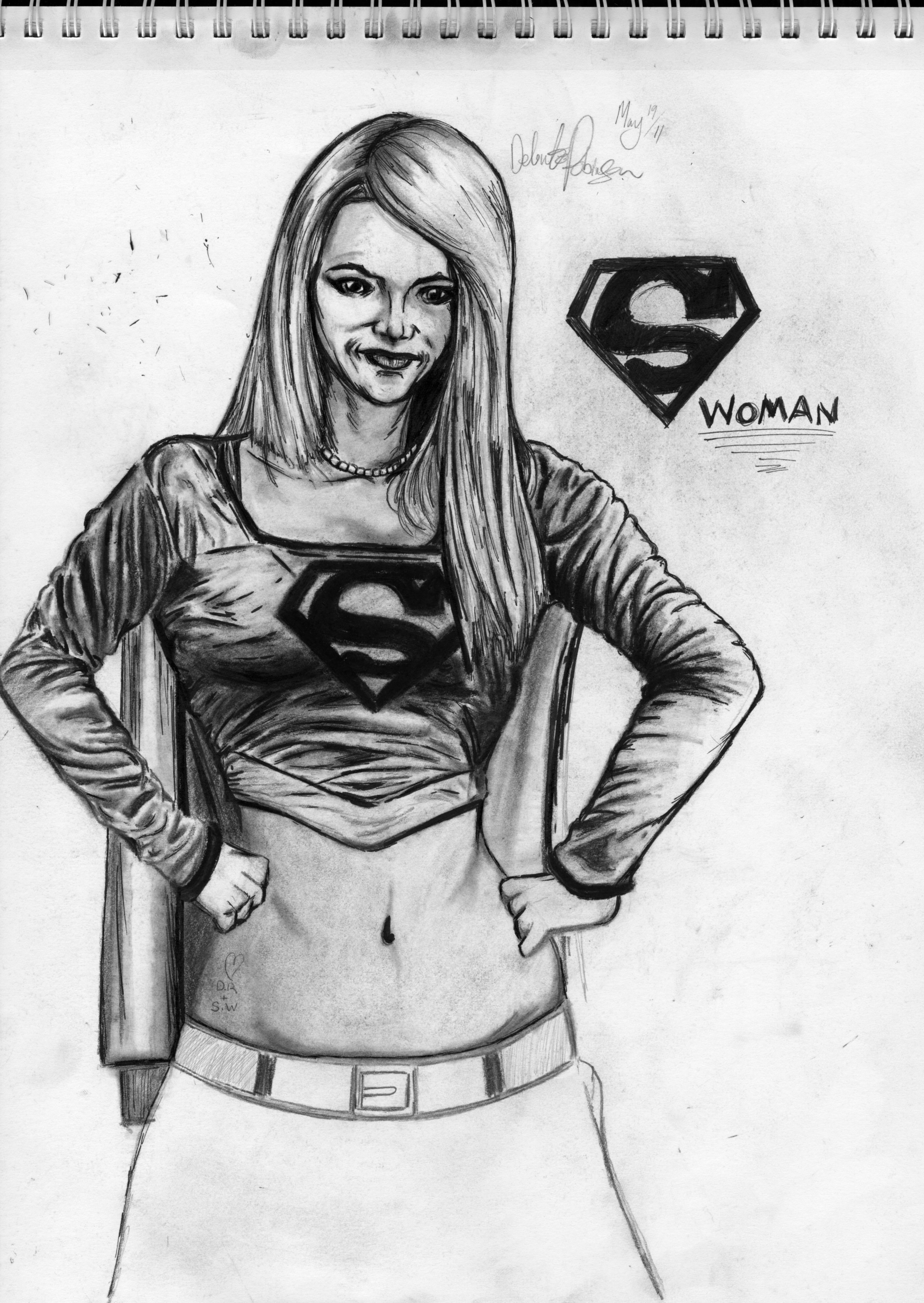 3659x5159 Superwoman Drawings 2737366 - Superwoman Sketch