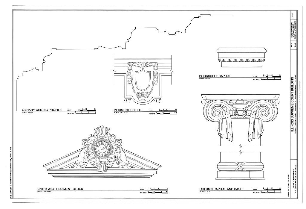 1024x698 Illinois Supreme Court Building, 200 East Capitol Avenue - Supreme Court Building Sketch