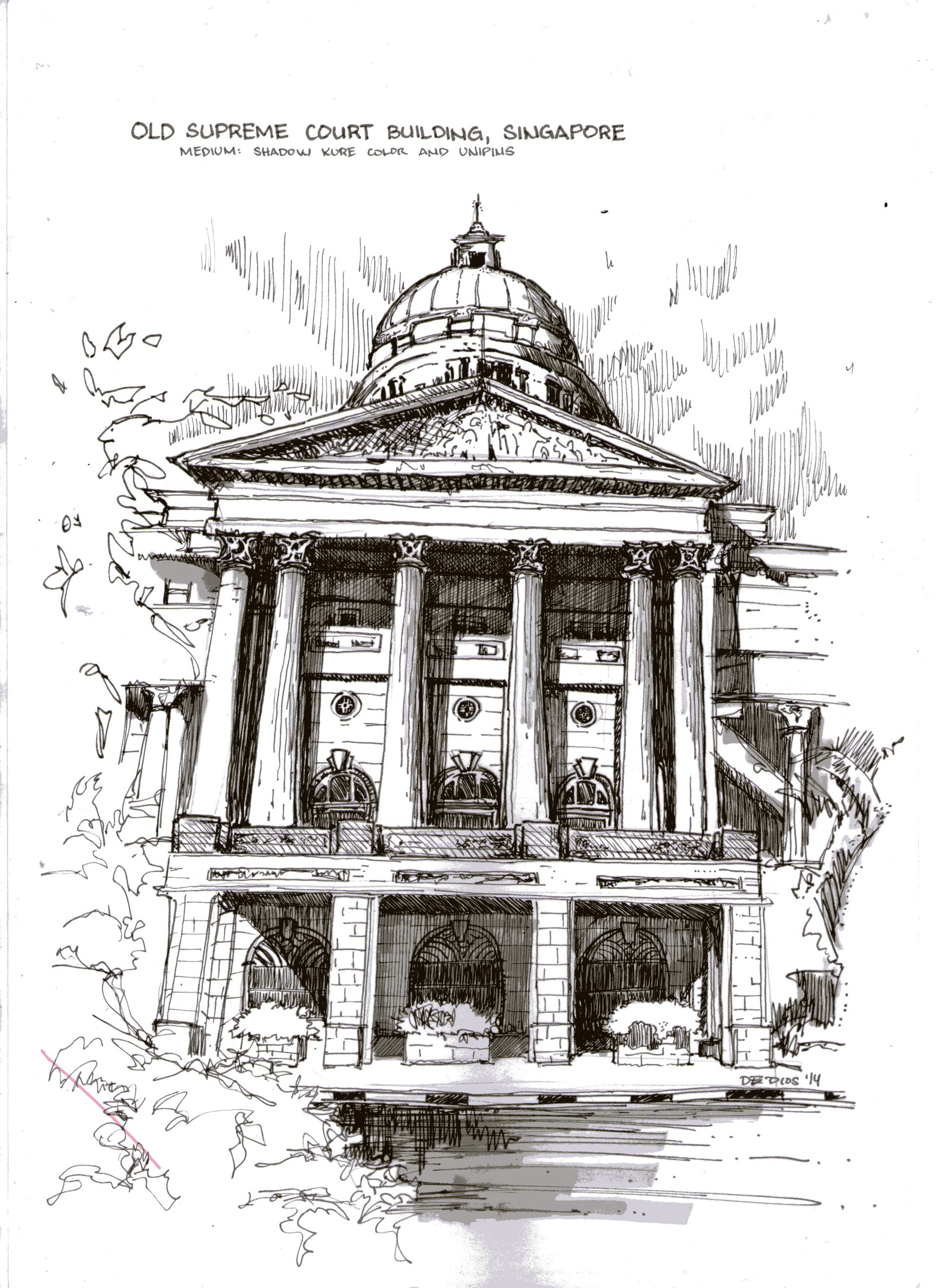 1920x2642 Jolo De Dios - Supreme Court Building Sketch