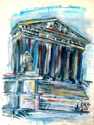 375x500 Supreme Court Building Paintings For Sale Saatchi Art - Supreme Court Building Sketch