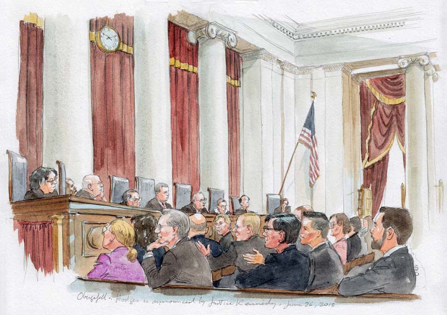 Supreme Court Sketches at PaintingValley.com | Explore collection of ...