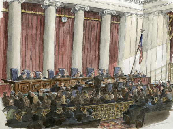 600x448 The Man Who Draws The Supreme Court - Supreme Court Sketches