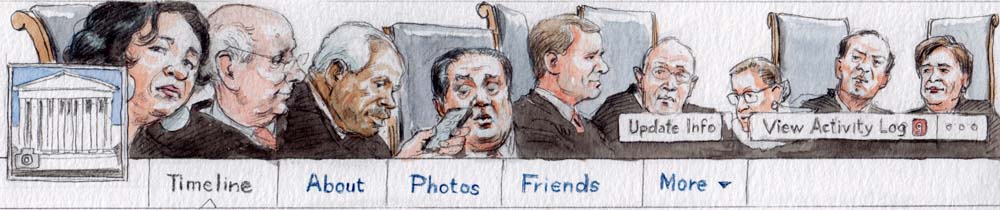 1000x210 Courtroom Sketches Of Supreme Court Facebook Argument - Supreme Court Sketches