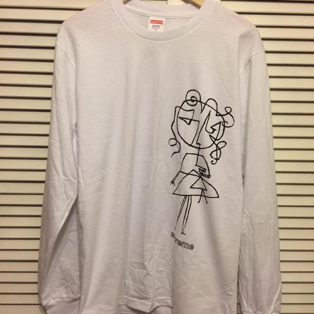 1024x1024 Supreme Ls Sketch Tee White - Supreme Sketch Tee