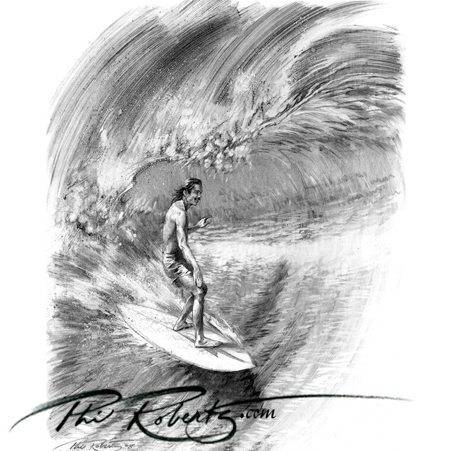 648x648 Gerry Lopez Surf Art Phil Roberts Phil Roberts Art - Surf Sketch