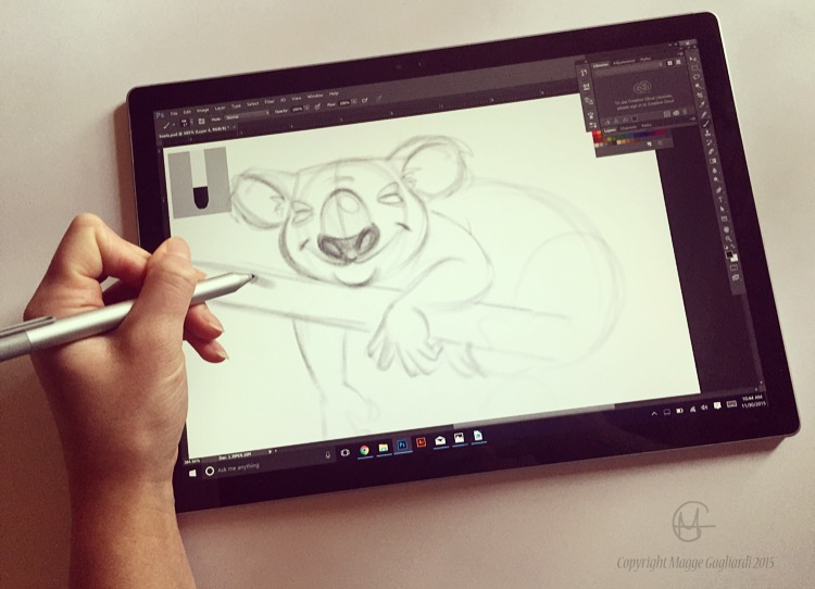 750x542 Artist Review Microsoft Surface Book By Illustrator Magge - Surface Sketch