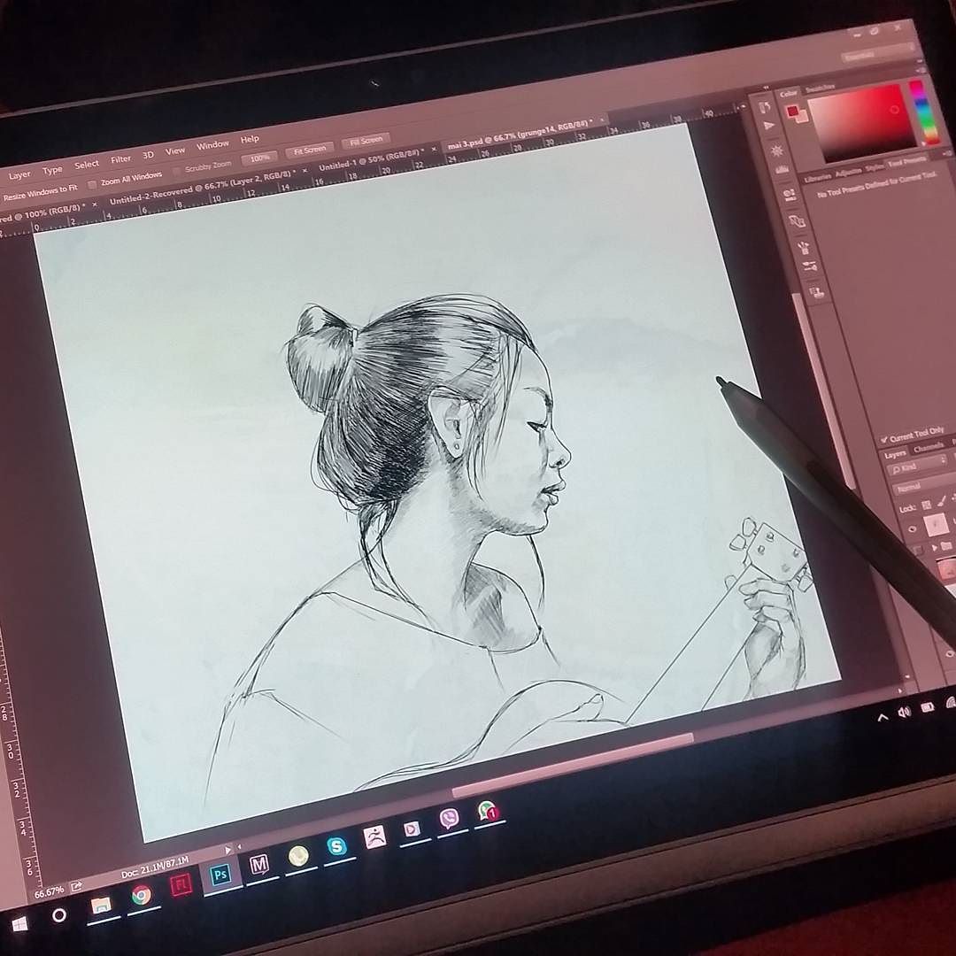 1080x1080 Doing Some Digical Sketching On Mah Badass Surface Book - Surface Sketch