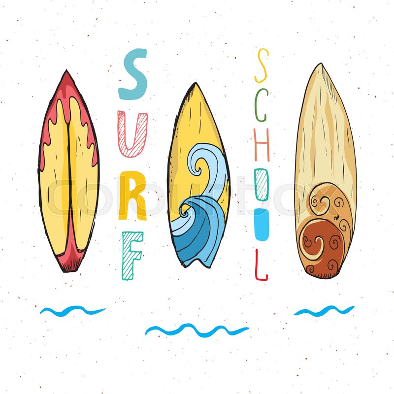 800x800 Surf Boards Hand Drawn Sketch T Shirt Print Design, Surfing School - Surfboard Sketch