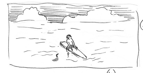 500x256 Surfboard Thumbnail Sketch - Surfboard Sketch