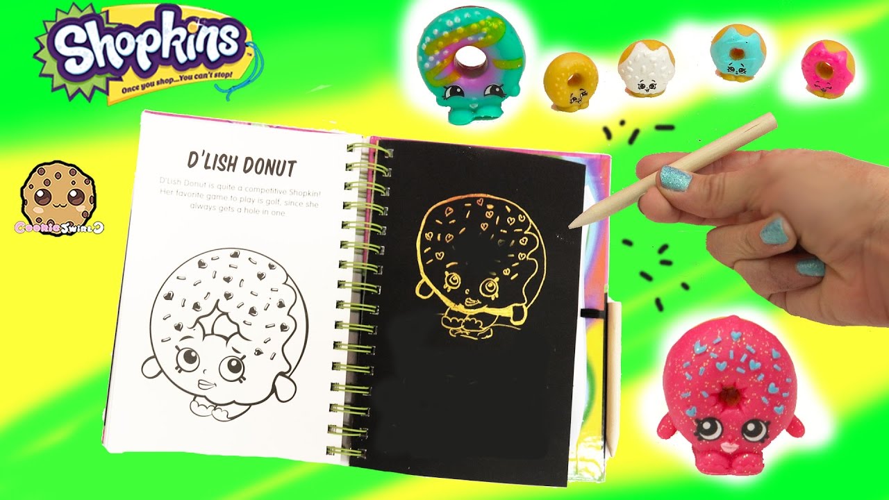 1280x720 Shopkins Season 1 Sketch Surprise Scratch Drawing Art Book - Surprise Sketch