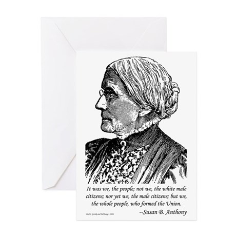 460x460 Susan B Anthony Greeting Cards - Susan B Anthony Sketch