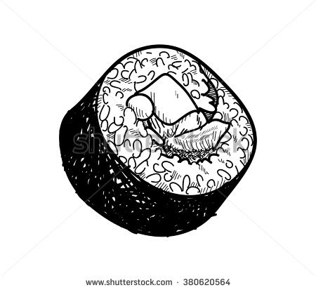 450x413 Drawn Sushi Sketch - Sushi Sketch