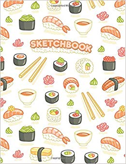 260x339 Sketchbook Sushi Anime 120 Pages Of 8.5 X 11 Blank - Sushi Sketch